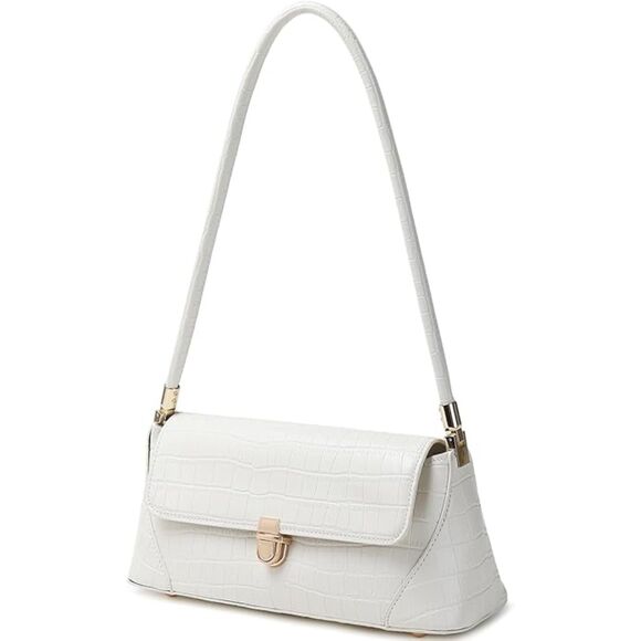 Women Crocodile White Imported Vintage Retro Classic Cute Tote Mini Clutch Bag - Picture 3 of 4